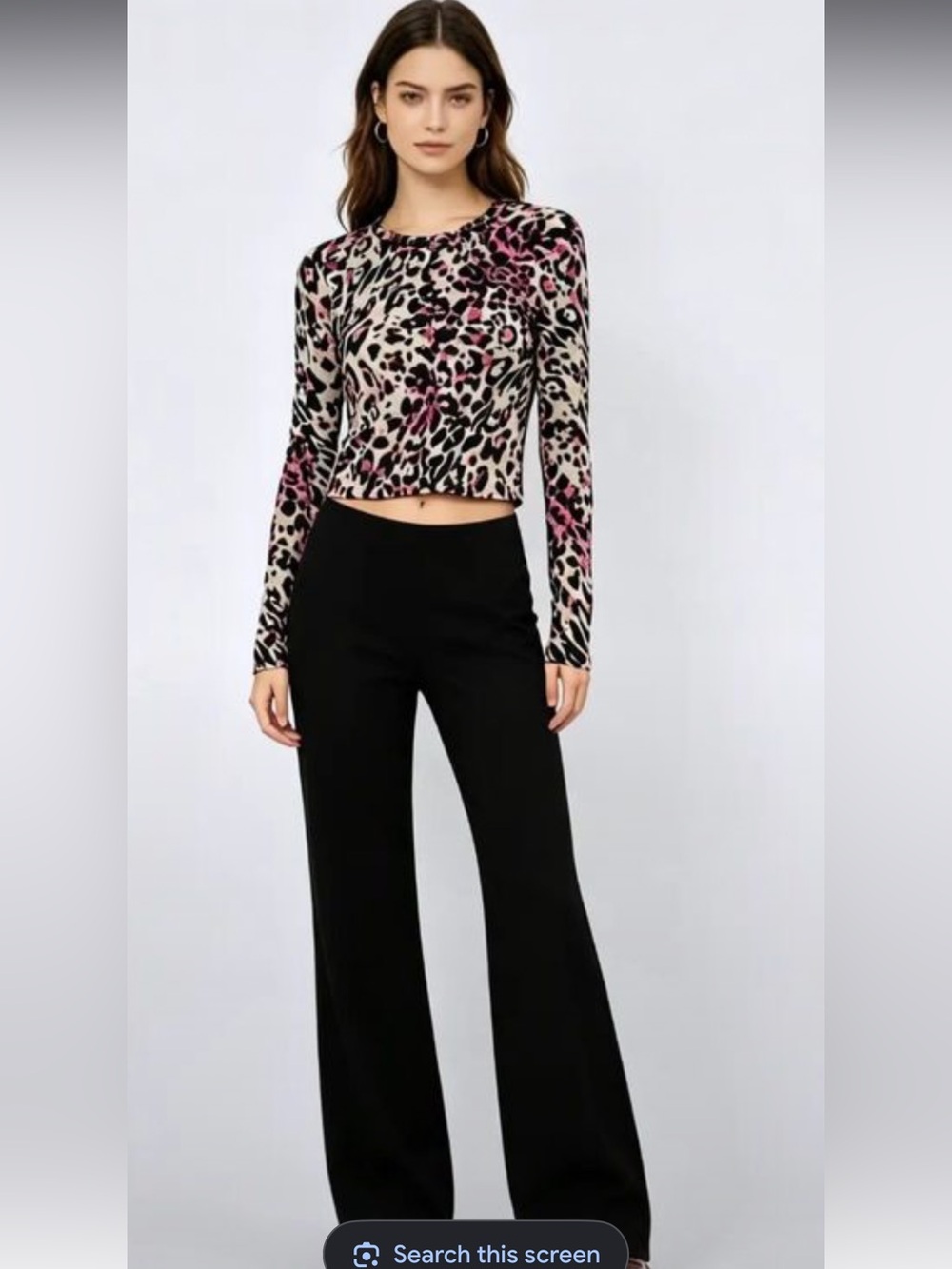 DVF 100% Wool Animal Print in Pink & Black Size Medium